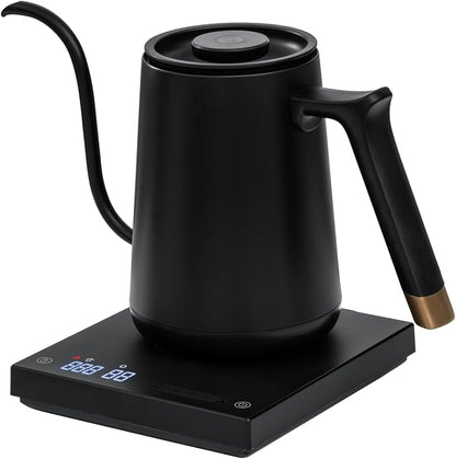 TIMEMORE Fish Smart Electric Coffee Kettle 600ML, Gooseneck Pour Over Kettle