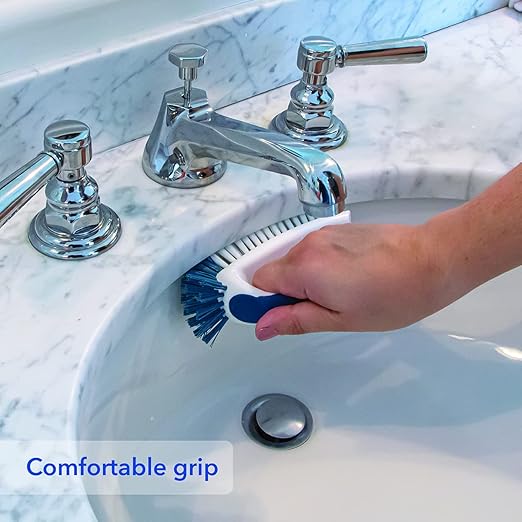 Unger Multi-Purpose Counter and Fixture Scrub Brush, Non-Slip Small Household