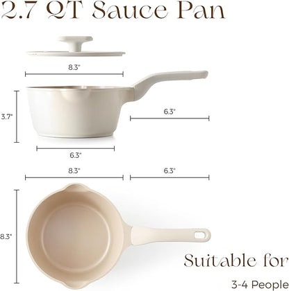 PRICUSIS Ceramic Nonstick Saucepan