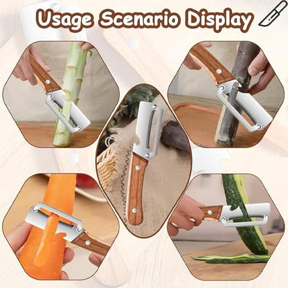 2PCS Multifunctional Vegetable Peeler, 2-in-1 Multifunctional Stainless Steel