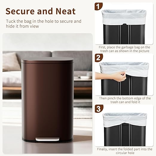 PayLessHere Stainless Steel Trash Can