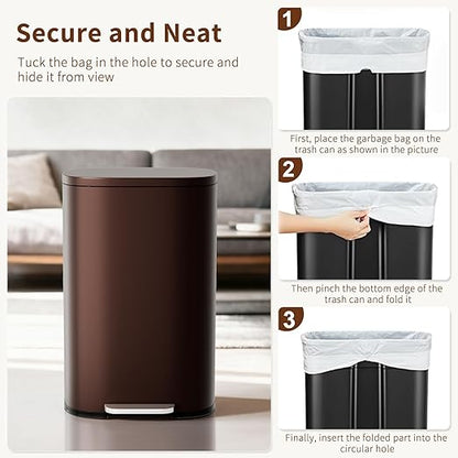 PayLessHere Stainless Steel Trash Can