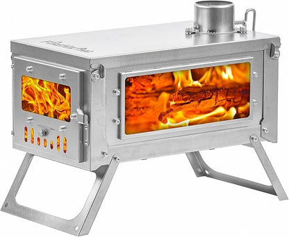 FireHiking Titanium Stove Portable Folding Tent Ta1 Stove Slide Mini for Camping Backpacking Hunting Cooking 3.4lb