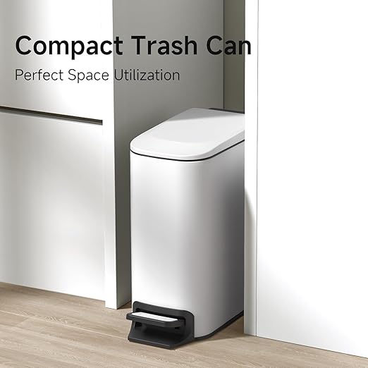 TIPGO Slim Bathroom Trash Can