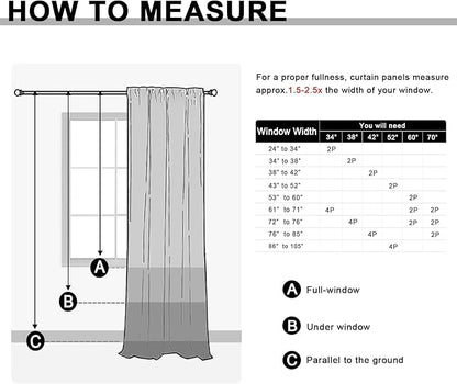 JIUZHEN Blackout Curtains for Bedroom