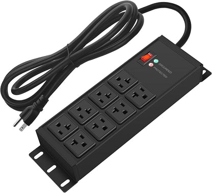 CCCEI Magnetic Heavy Duty Power Strip Surge Protector 20Amp, 12 Gauge High Amp