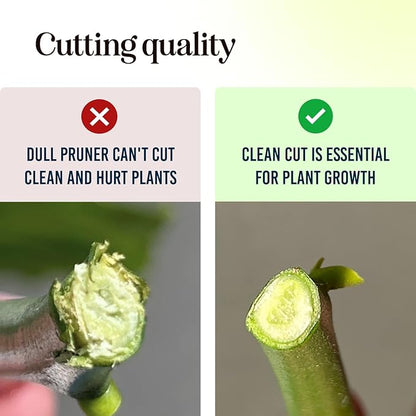 Ultra Sharp Pruning Shears Hedge Clipper – Cuts 3X Easier, Dual-Size Opening, Weak Hand Arthritis Clippers, Rust-Resistant Pruner, Effortlessly Cuts
