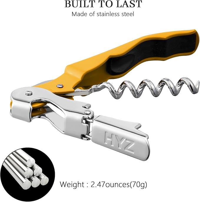 HYZ 2-Pack Wine Opener Waiter Corkscrew, Professional Wine Key