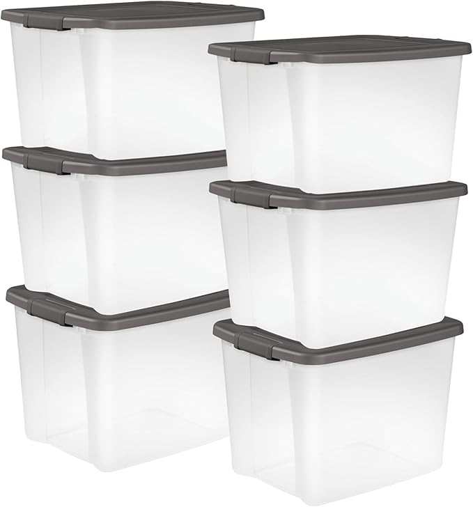 Sterilite 6-Pack ShelfTote, 50 Quart, and Office
