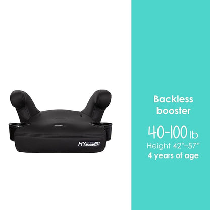 Baby Trend Hybrid SI 3-in-1 Combination Booster Seat, Hoboken Black – Side-Impact Protection, 3-Stage Growth Design, Adjustable Headrest, Cushioned Comfort