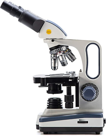 SWIFT SW350B 40X-2500X Magnification, Siedentopf Binocular Head, Research-Grade Compound Lab Microscope with Wide-Field 10X and 25X Eyepieces, Mechanical Stage, Abbe Condenser