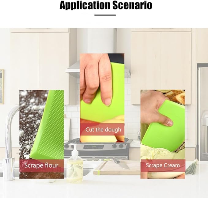Bench Scraper, Dough Scraper, Bowl Scraper, Food Scraper Tool, Cake Scraper and