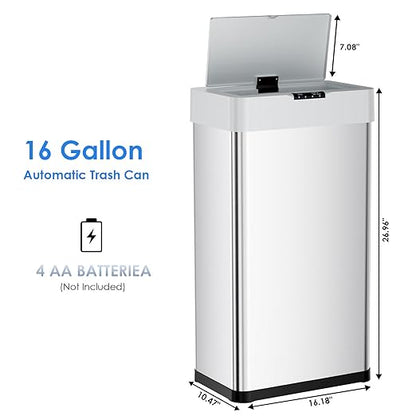 AthLike Sensor Trash Can, Touchless Motion Sensor Trash Bin, Smart Automatic