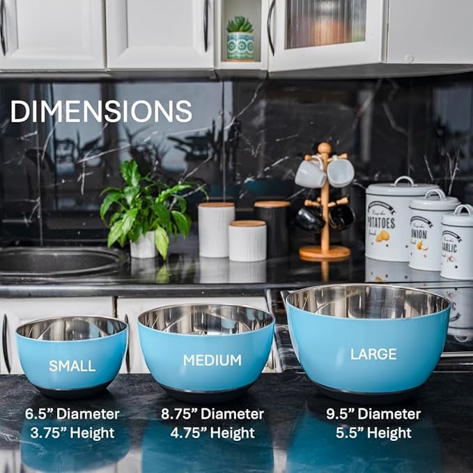 WHYSKO® Stainless Steel Mixing Bowls