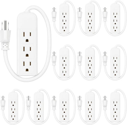 Copkim 20 Pack 3 Outlet Power Strip Extension Cord