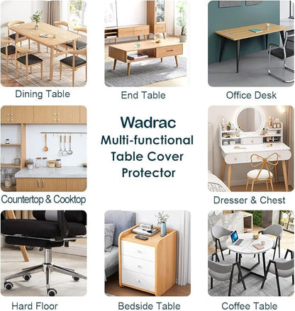 Clear Plastic Table Protector 40x42 Vinyl Tablecloths Dining Room Living Coffee Table Cover Mat Easy Clean Waterproof Wipeable Protective Glass Desktop Topper Transparent Rectanglar Screen Protection