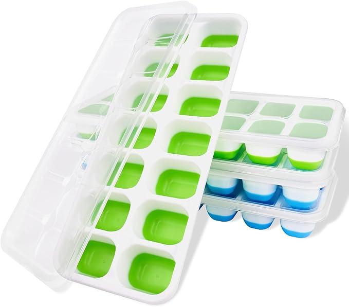 Ice Cube Trays, Silicone Easy-Release and Flexible 14-Ice Trays