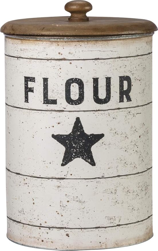 Primitives by Kathy 39060 Farmhouse Tin Canisters, Sugar/Coffee/Flour