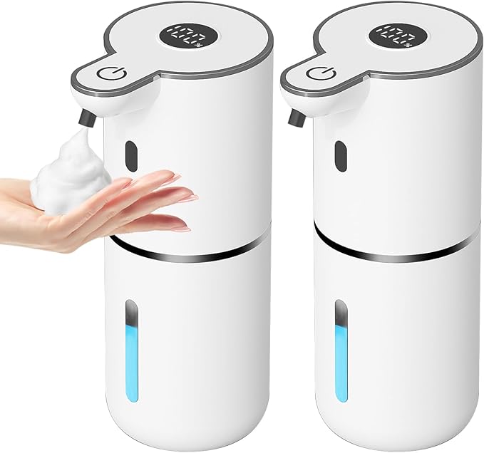 OHIFAST 2 Pack Automatic Foaming Soap Dispenser Touchless, USB Rechargeable