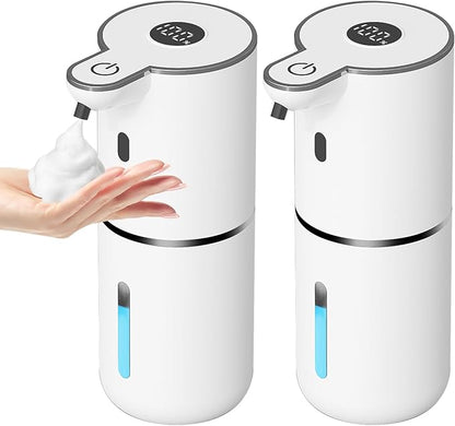 OHIFAST 2 Pack Automatic Foaming Soap Dispenser Touchless, USB Rechargeable