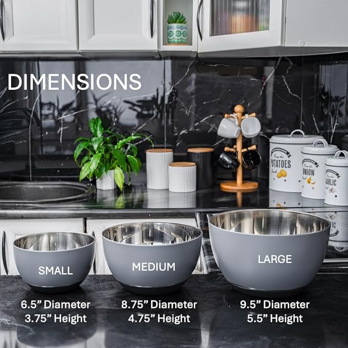 WHYSKO® Stainless Steel Mixing Bowls