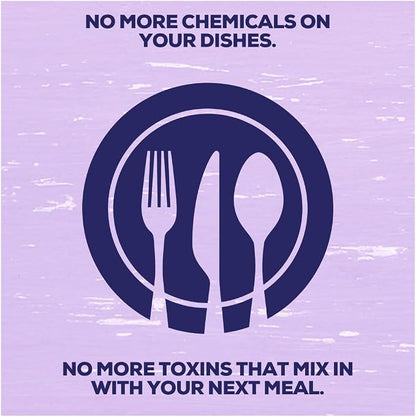 Yaya Maria's Natural Liquid Dish Soap, Only 6 Ingredients, 100% Nontoxic, Compare to Any Other Dish Soap, 3-Pack (Lavender)