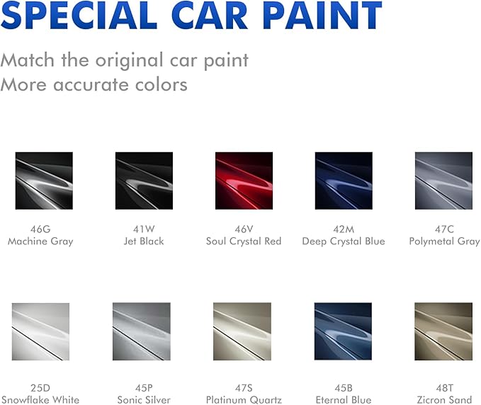 46G Machine Gray Touch Up Paint Compatible with Mazda, DIY Car Paint Scratch Repair, Quick & Easy Fix Automotive Scratch Repair for CX-5/CX-50/CX-30/CX-9/CX-90/CX-70/Mazda3/MX-5