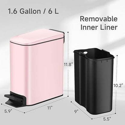 TIPGO Slim Bathroom Trash Can
