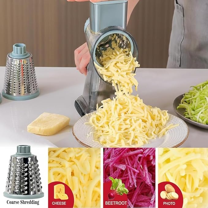 YOUCZON Rotary Cheese Grater Multi-Purpose Stainless Steel Cheese Shredder