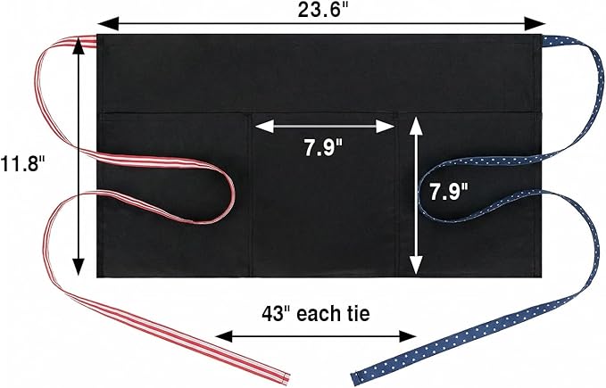 BOHARERS 3-Pocket Waist Apron
