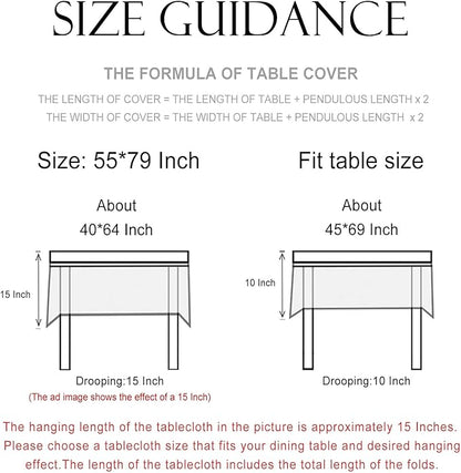 patdrea Designer Linen Small Tablecloth for Rectangle Table,Pineapple Pattern Tablecloths,Table Cover Cloth Colorful Decor for Kitchen Dining Christmas,Thanksgiving,55"x79"-Pineapple B