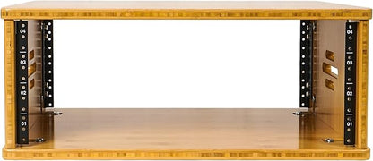 Sound Town DIY 4U Solid Bamboo Studio Rack w/ 14.2" Depth, Ventilation