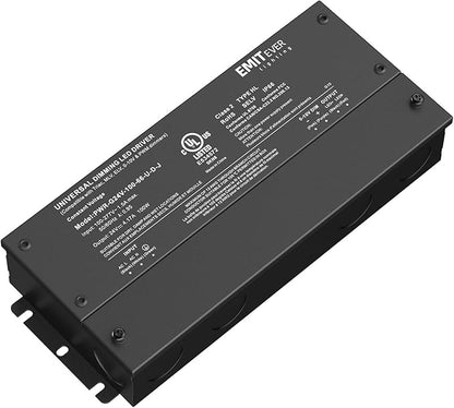 EMITEVER Dimmable Led Driver, 100W AC 100V-277V to DC 24V Transformer, 5-in-1