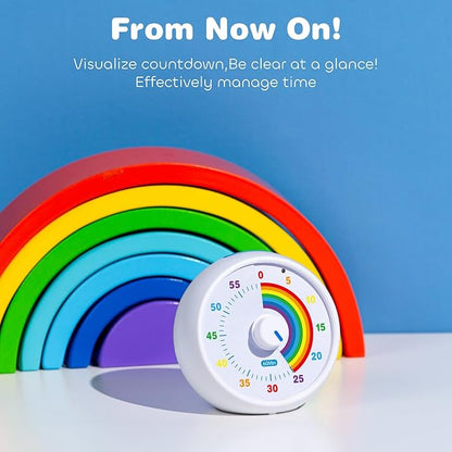 Visual Timer for Kids, 60-Minute Countdown for Classroom Office Kitchen