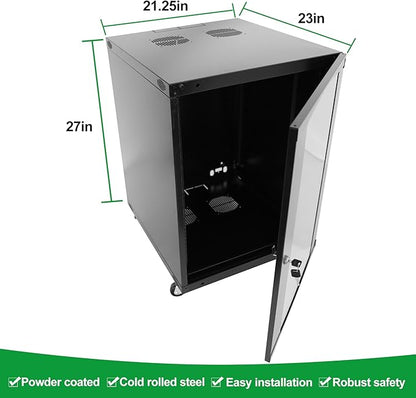 12U Server Cabinet Wall Mount Rack Enclosure