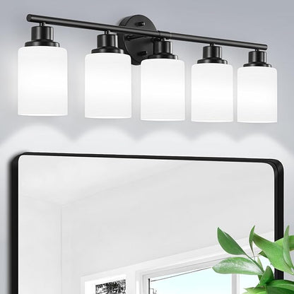 Guliaofo 5-Light Bathroom Light Fixtures, E26 Base Vanity Lights