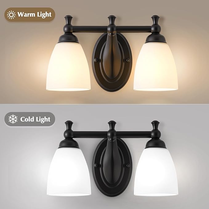 EJIAXIN 2 Lights Bathroom Vanity Light