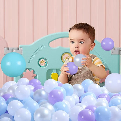 Ball Pit Balls Plastic Balls for Ball Pit Phathalate Free BPA Free Plastic Balls 100pcs 2.2" Set for Toddlers for Play Tent Tunnel