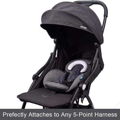 COOLBEBE New 2-in-1 Babybody Cushion for Baby Newborn Infants - Extra Soft Stroller Cushion Pads Car Seat Insert, Perfect for Carseats, Strollers, Swings, Grey