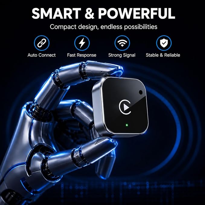 2 in 1 CarPlay Adapter for Toyota Sienna 2019 2020 2021 2022 2023 2024 2025 2026, CarPlay Wireless Adapter with Auto Reconnect Fast Pairing Bluetooth Connection Compact USB Dongle