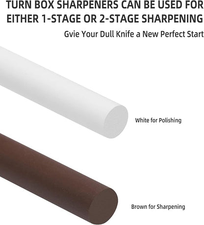 4-Rod Turn Box, Ceramic Sharpener Rod from Kitchen Sharpening Tool, Portable