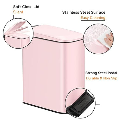 TIPGO Slim Bathroom Trash Can
