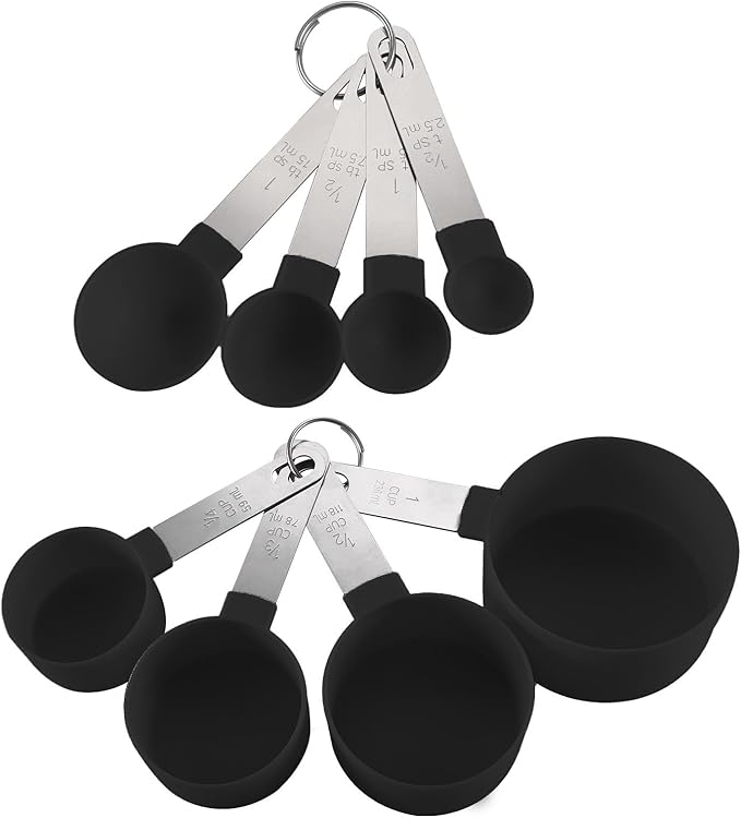 Plastic Measuring Cup & Spoon Set – 8-Piece
