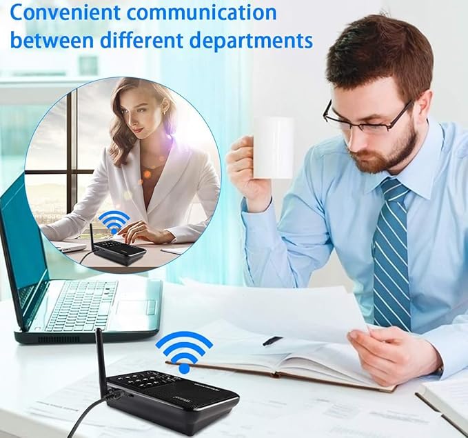 Wuloo Intercoms Wireless for Home 5280 Feet Range 10 Channel 3 Code, Wireless
