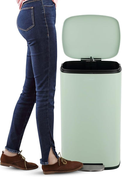 happimess HPM1011H Curtis 8-Gallon Step-Open Trash Can, Fingerprint Resistant