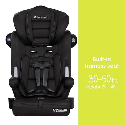 Baby Trend Hybrid SI 3-in-1 Combination Booster Seat, Hoboken Black – Side-Impact Protection, 3-Stage Growth Design, Adjustable Headrest, Cushioned Comfort