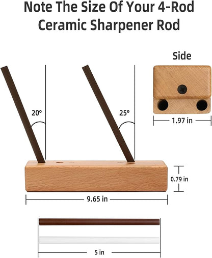 4-Rod Turn Box, Ceramic Sharpener Rod from Kitchen Sharpening Tool, Portable