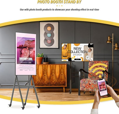 MWE Mobile Digital Signage Display 43in, Portable UHD Touchscreen Advertising