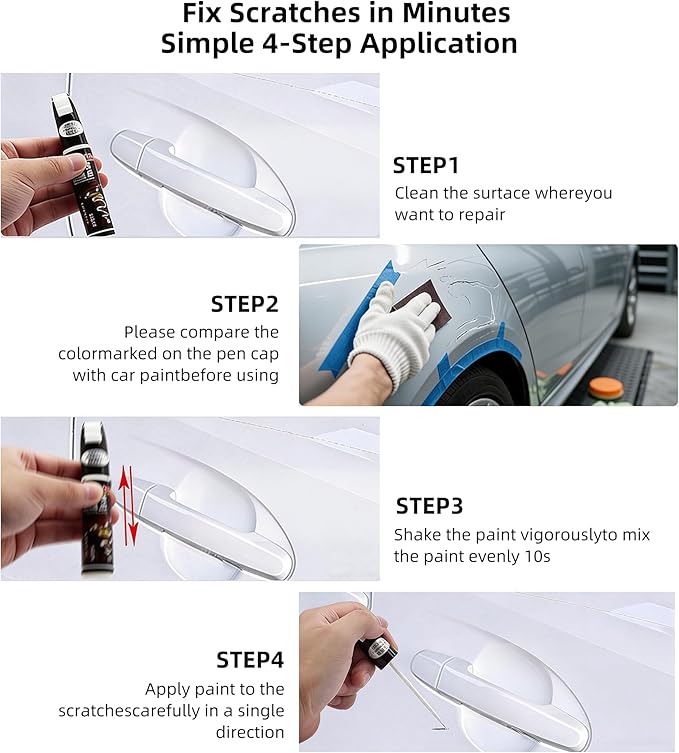 Midnight Black Metallic(218) Car Paint Touch Up Pen Compatible with Toyota,2-In-1 Color Accurate Touch Up Car Scratch Repair Paint Match Toyota Series Automotive Scratch Remover for Nicks&Chips Repair