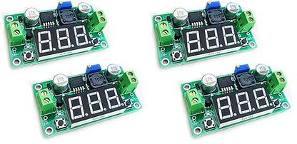 HiLetgo 2pcs LM2596 Adjustable DC-DC Step Down Buck Power Convert Module 4.0-40V Input to 1.25-37V Output with LED Voltmeter Display (Pack of 2)
